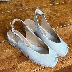 Castaner Espadrille Slingback buckle Wedge Sandals - Light Beige